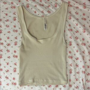 skims cotton rib tank in bone